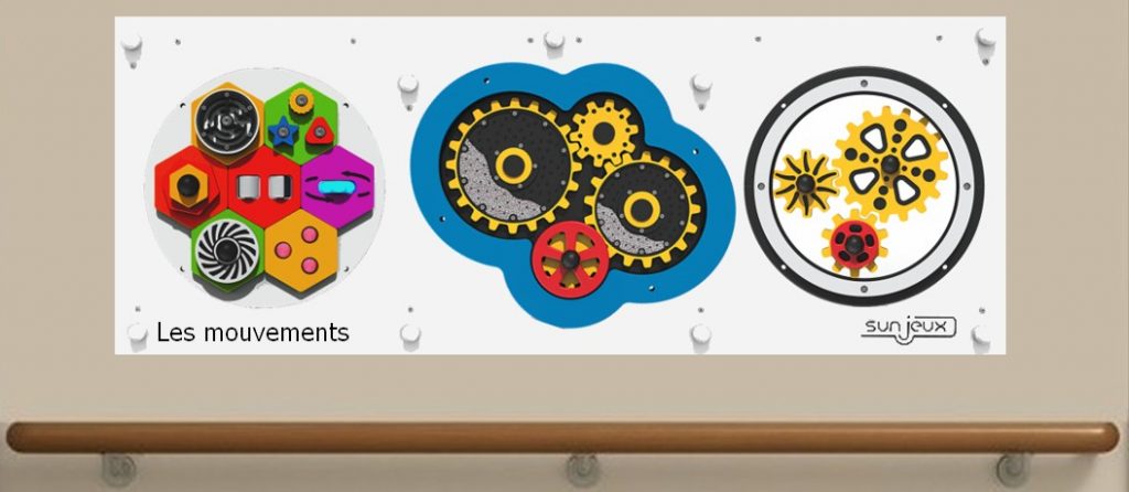 Panneaux sensoriels snoezelen le mouvement